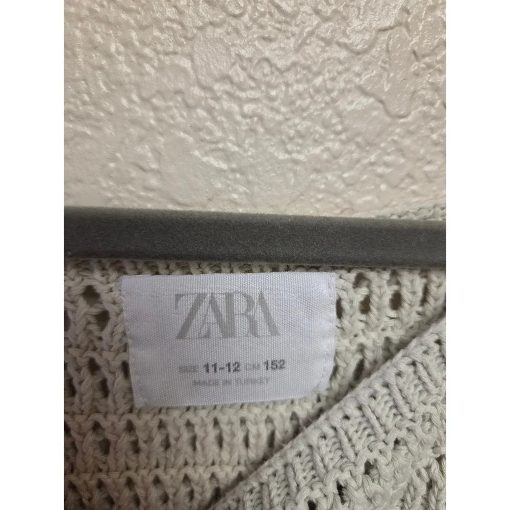 Zara Crochet Tank Top Pastel Chevron Sleeveless‎ Casual Summer Knit Size 11-12